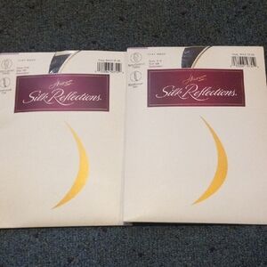 Hanes Silk Reflections Pantyhose Vintage bundle Of 2 NWT